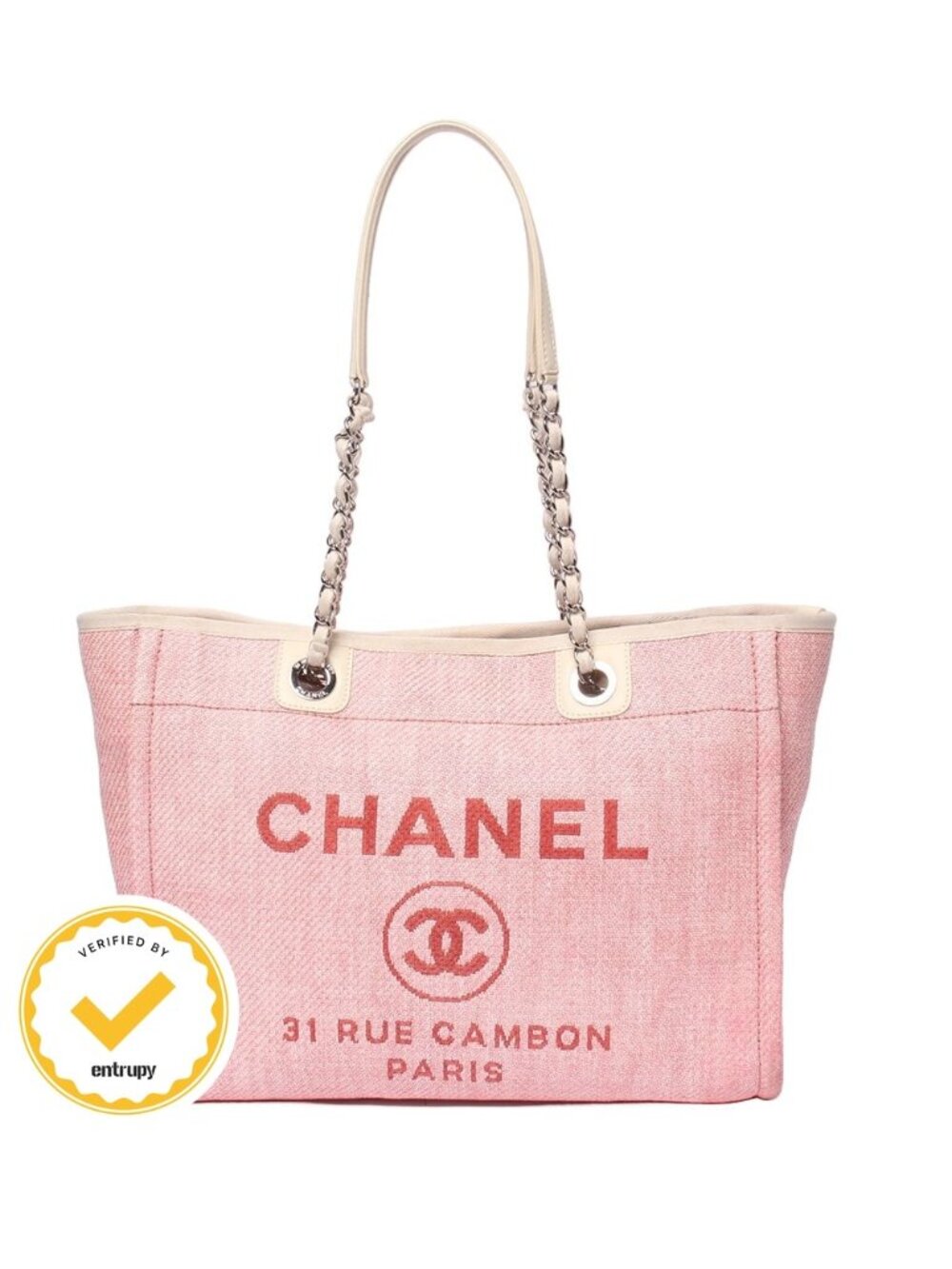 Chanel Tote Shoulder Bag Silver